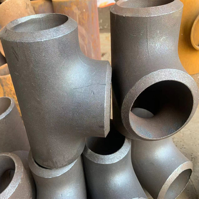 Std Thickness Seamless Pipe Fitting Cs Equal Tee Dn100 Size