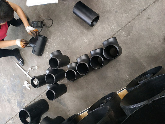 45D 90D 180D Straight Stainless Steel Pipe Tee Butt Weld SS304L SS316L STD SCH40