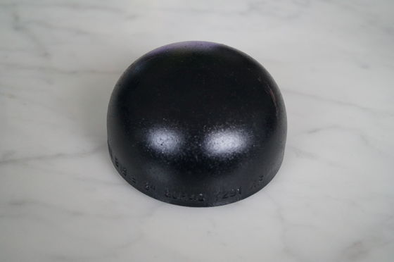 ISO9001 Carbon Steel A234 WPB Cap ANSI B16.28 0.5 Inch To 48 Inch Blakc Paint