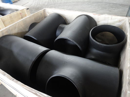 A105N WP316L WP304 Black Welded Reducing Tee Butt Welded Pipe Fitting Tee Seamless