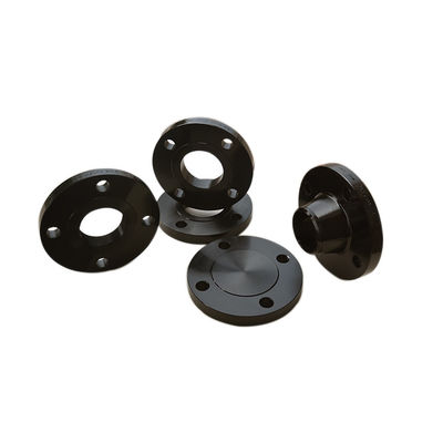 Sa / A105n Ansi B16.5 Slip On Pipe Flanges Black Paint